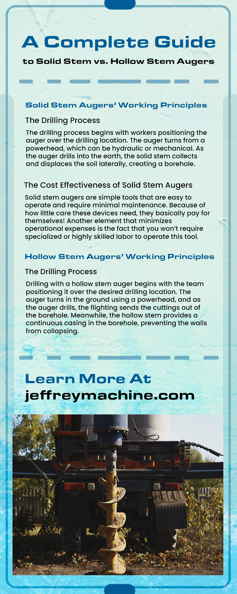 A Complete Guide to Solid Stem vs. Hollow Stem Augers